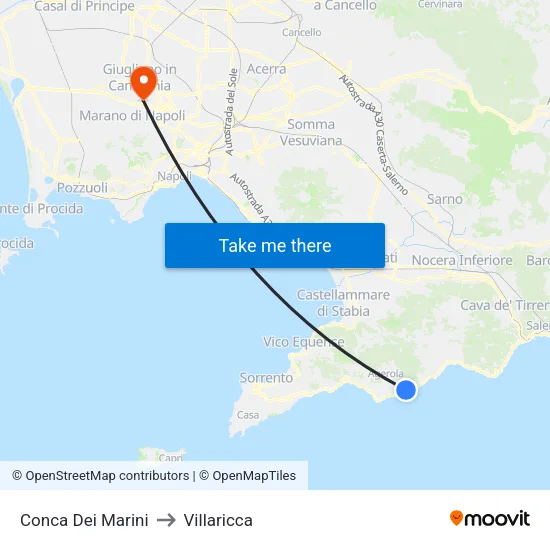Conca Dei Marini to Villaricca map
