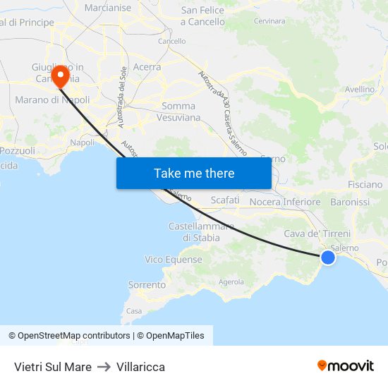 Vietri Sul Mare to Villaricca map