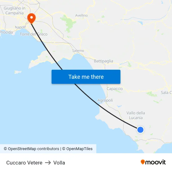 Cuccaro Vetere to Volla map