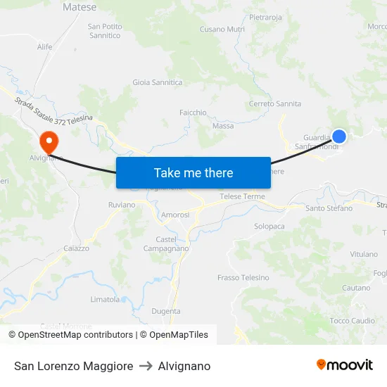 San Lorenzo Maggiore to Alvignano map