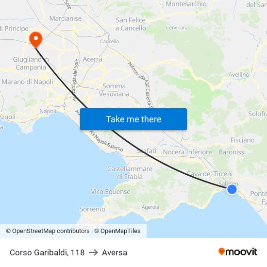 Corso Garibaldi, 118 to Aversa map