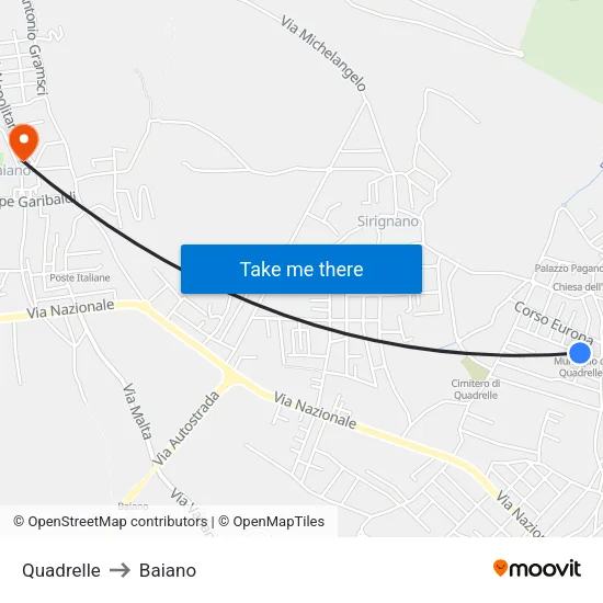Quadrelle to Baiano map