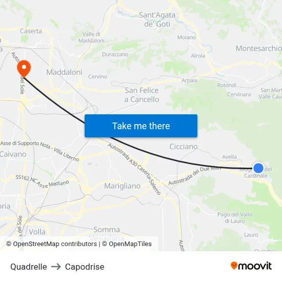 Quadrelle to Capodrise map