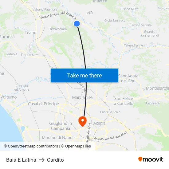 Bay and Latin to Cardito map