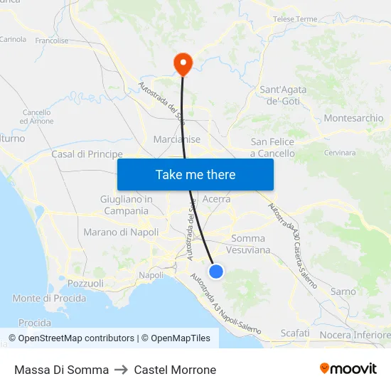 Massa Di Somma to Castel Morrone map