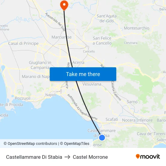 Castellammare Di Stabia to Castel Morrone map