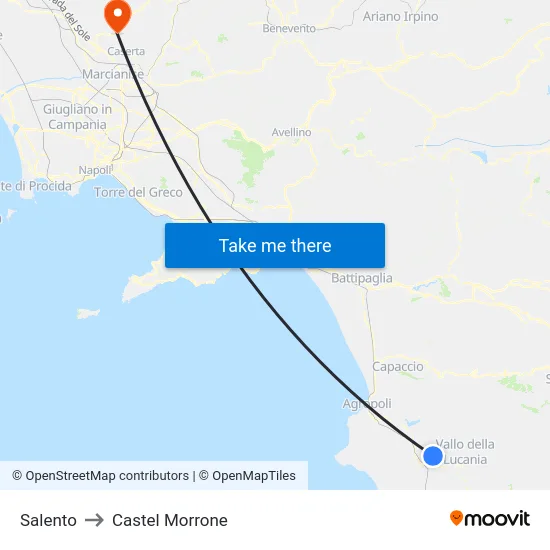 Salento to Castel Morrone map