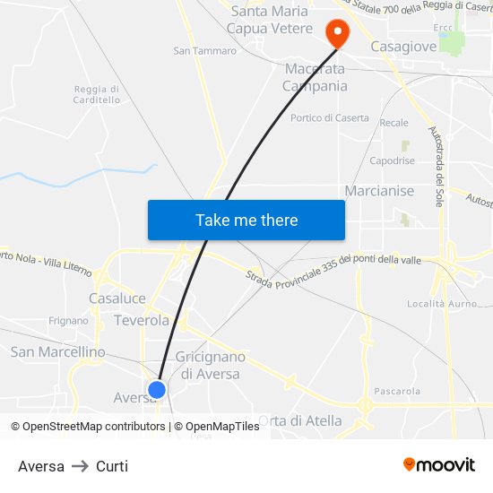 Aversa to Curti map