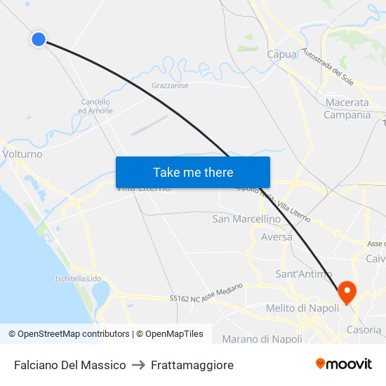 Falciano Del Massico to Frattamaggiore map