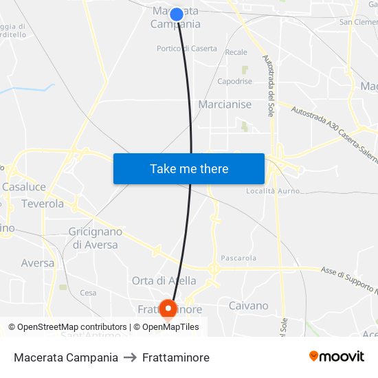 Macerata Campania to Frattaminore map