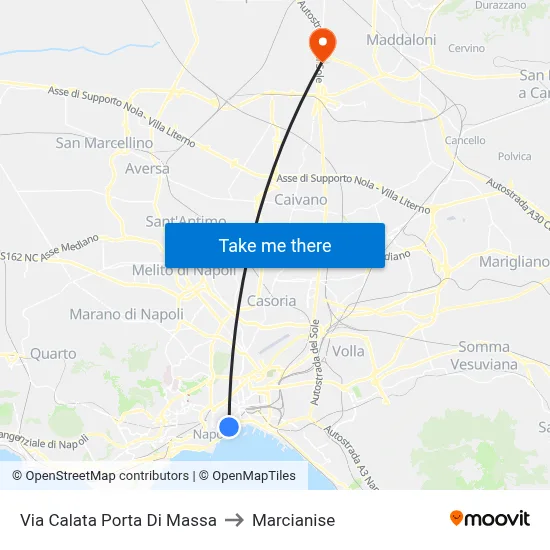 Calata Porta Di Massa Street to Marcianise map