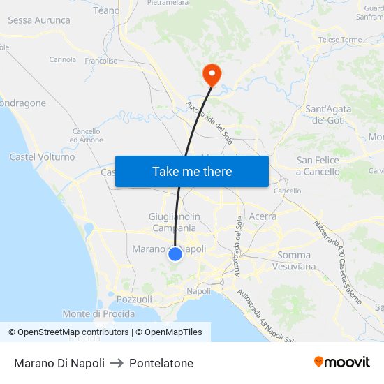 Marano Di Napoli to Pontelatone map