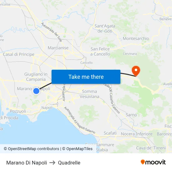 Marano Di Napoli to Quadrelle map