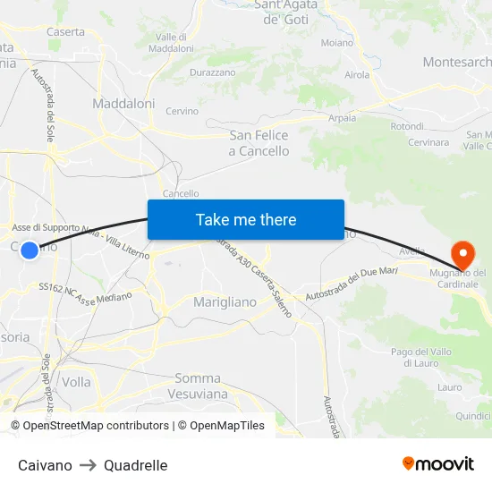 Caivano to Quadrelle map