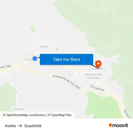 Avella to Quadrelle map