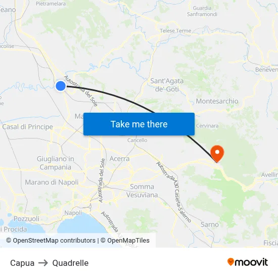 Capua to Quadrelle map
