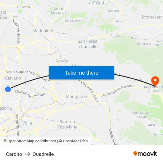 Cardito to Quadrelle map