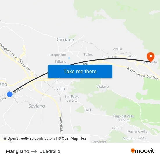 Marigliano to Quadrelle map