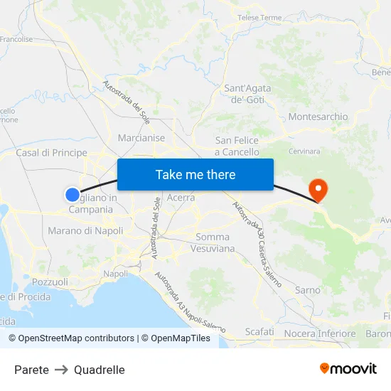 Parete to Quadrelle map