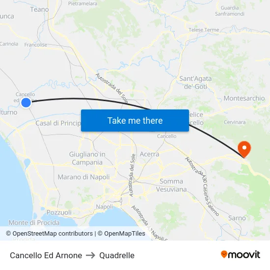 Cancello Ed Arnone to Quadrelle map