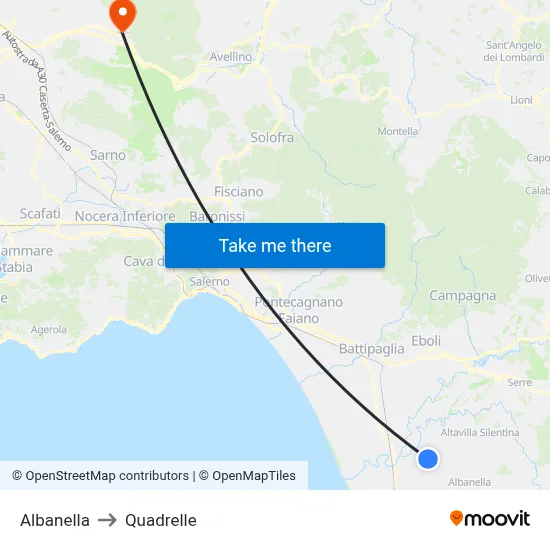 Albanella to Quadrelle map