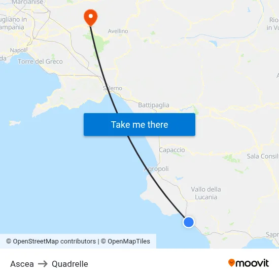 Ascea to Quadrelle map