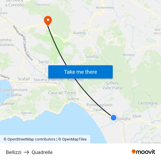 Bellizzi to Quadrelle map