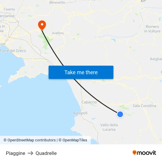 Piaggine to Quadrelle map