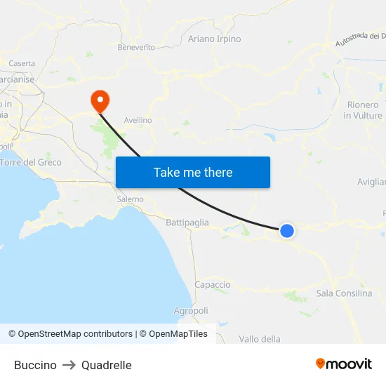 Buccino to Quadrelle map