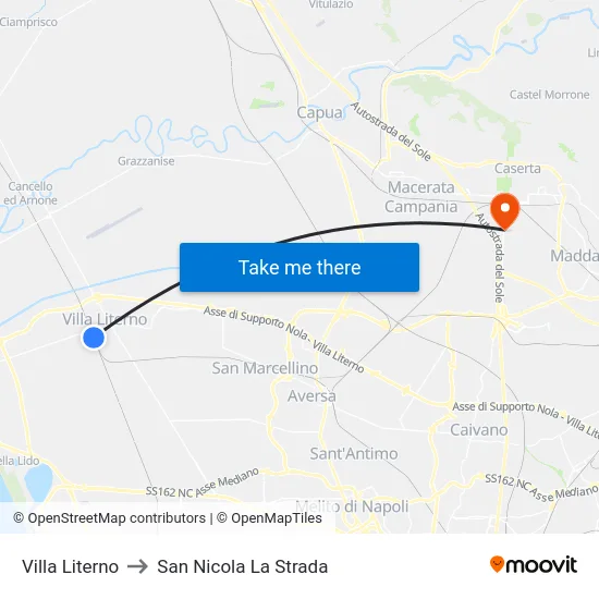Villa Literno to San Nicola La Strada map