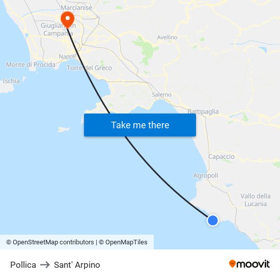 Pollica to Sant' Arpino map