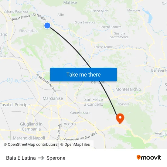 Bay and Latin to Sperone map