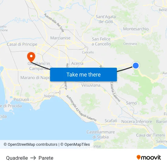 Quadrelle to Parete map