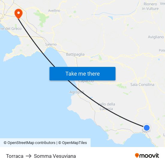 Torraca to Somma Vesuviana map