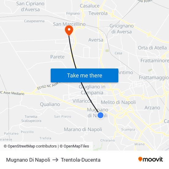 Mugnano Di Napoli to Trentola-Ducenta map