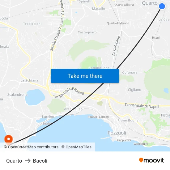 Quarto to Bacoli map