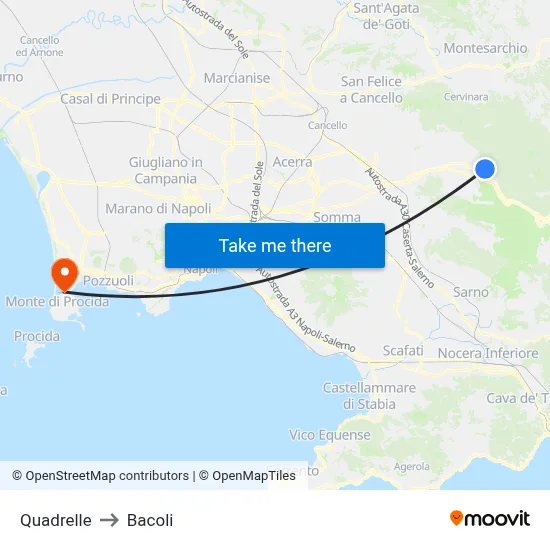 Quadrelle to Bacoli map