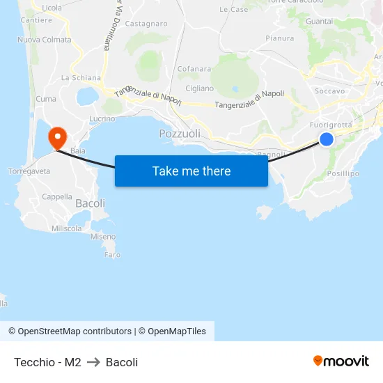 Tecchio - M2 to Bacoli map