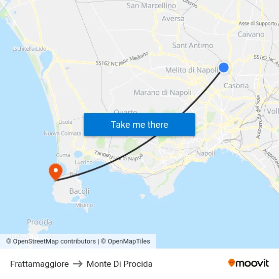 Frattamaggiore to Monte Di Procida map