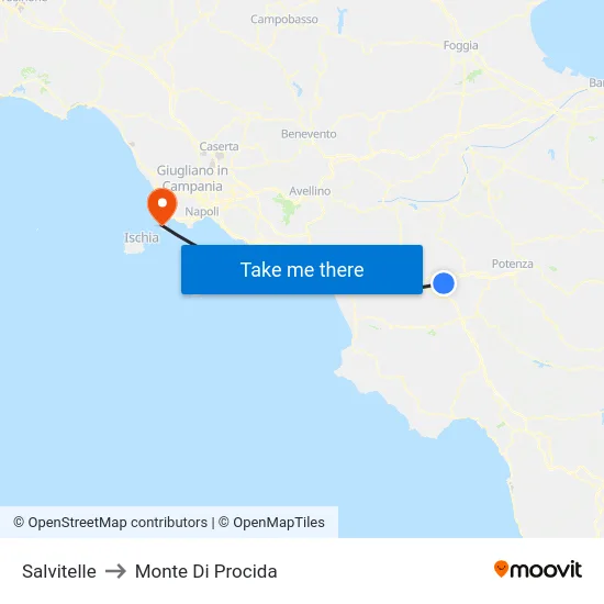 Salvitelle to Monte Di Procida map