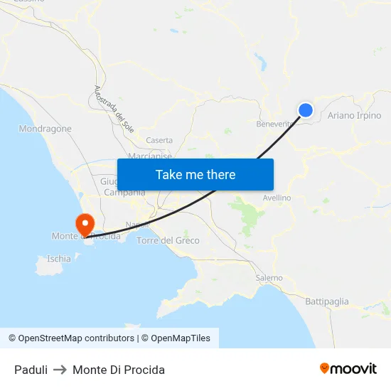 Paduli to Monte Di Procida map