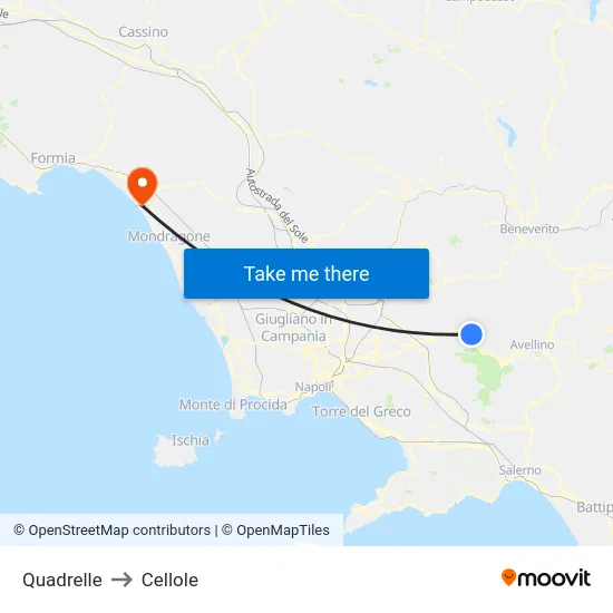 Quadrelle to Cellole map