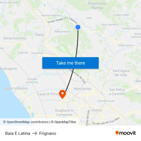 Bay and Latin to Frignano map