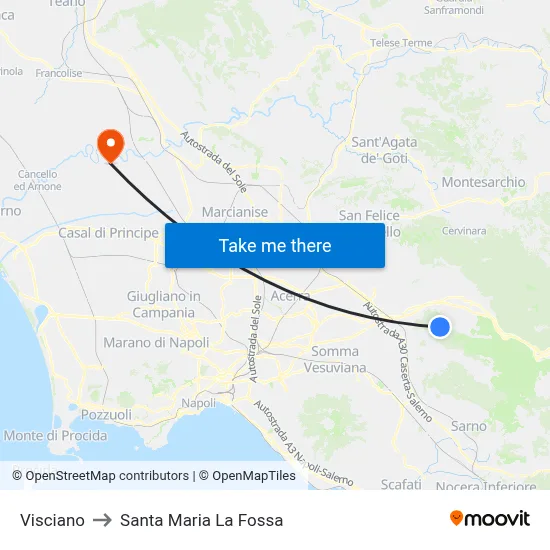 Visciano to Santa Maria la Fossa map