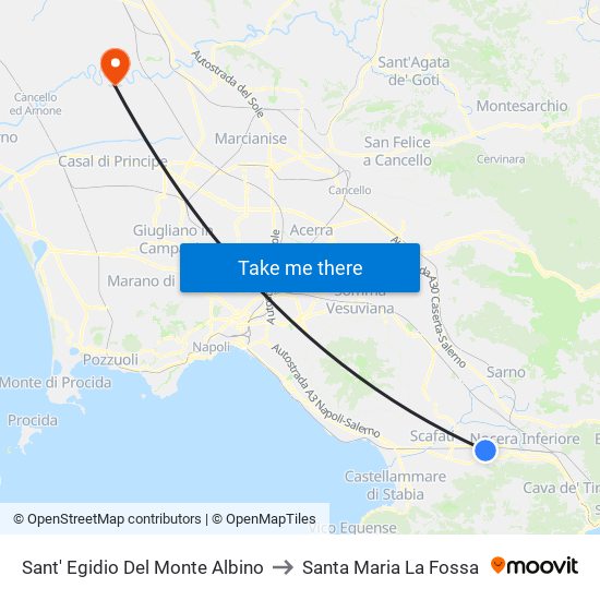 Sant' Egidio Del Monte Albino to Santa Maria La Fossa map