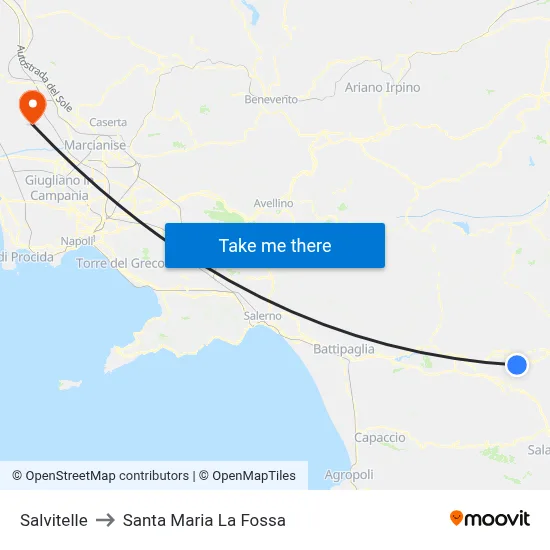 Salvitelle to Santa Maria la Fossa map