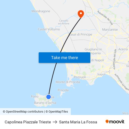 Capolinea Piazzale Trieste to Santa Maria La Fossa map