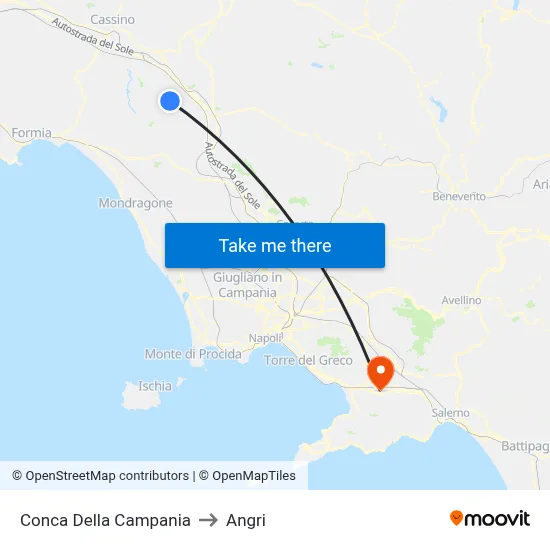 Conca Della Campania to Angri map