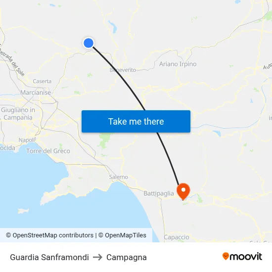 Guardia Sanframondi to Campaign map