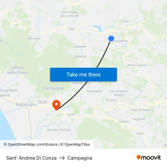 Sant'Andrea di Conza to Campaign map